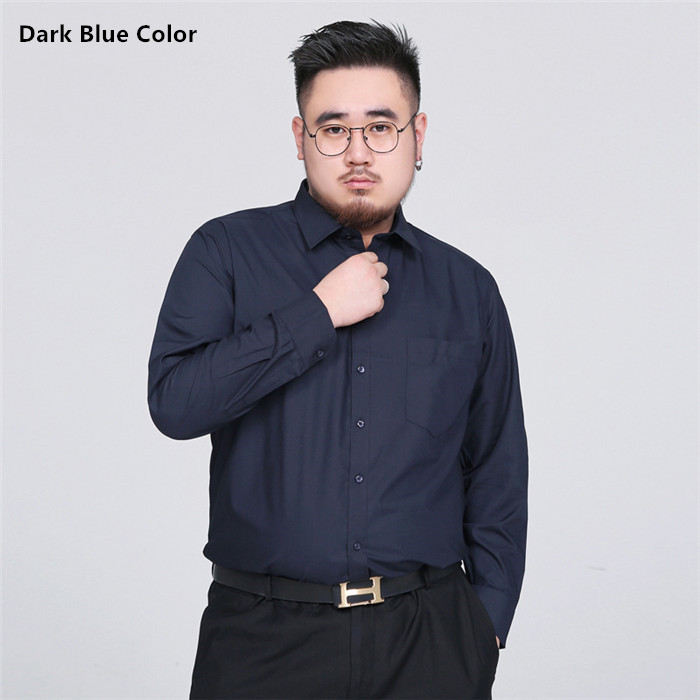 High Quality Shirts For Men Camisas White Black Mens Shirt Long Sleeve Formal Office Business Plus Size 5XL 6XL 7XL 8XL Blouse
