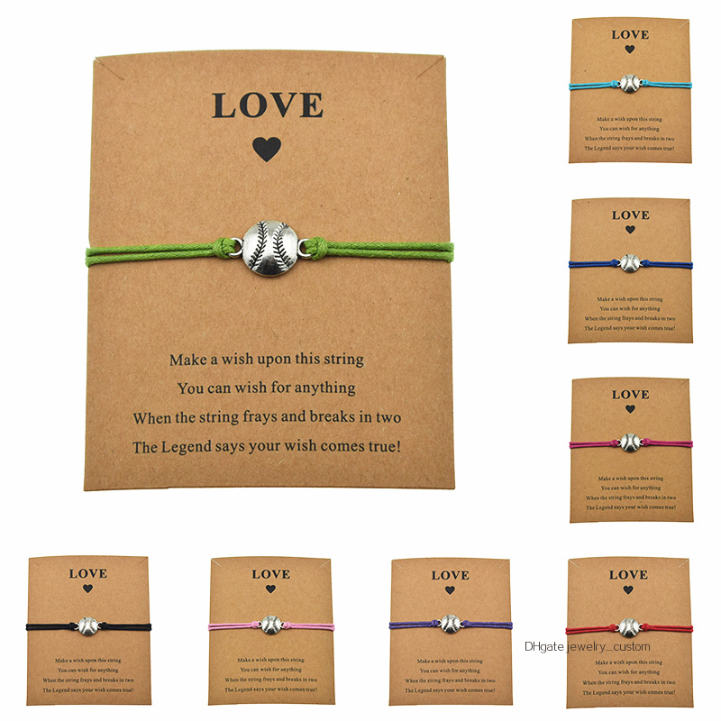 2019 Punk Sport Metal Ball Shaped Love Card Softball Baseball Charm Bracelets Adjustable For Women Men Gifts Make A Jewelry
2019 Punk Sport Metal Ball Shaped Love Card Softball Baseball Charm Bracelets Adjustable For Women Men Gifts Make A Jewelry