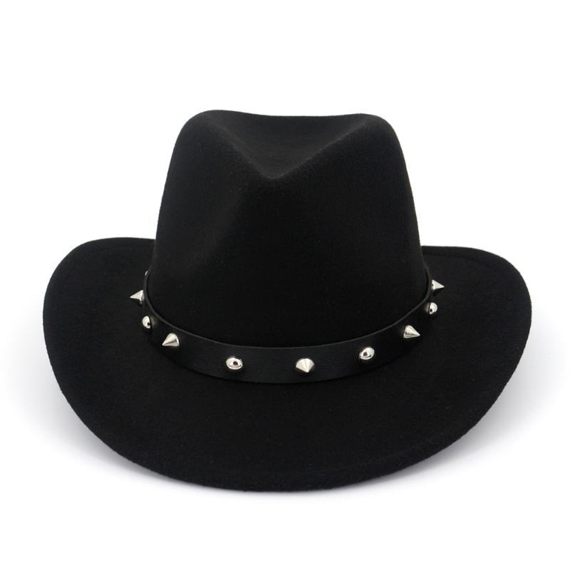 Women Men Wool Fedora Hat With Punk Rivet Ribbon Elegant Lady Dad Winter Autumn Wide Brim Jazz Godfather Sombrero Caps, Black
Women Men Wool Fedora Hat With Punk Rivet Ribbon Elegant Lady Dad Winter Autumn Wide Brim Jazz Godfather Sombrero Caps, Black