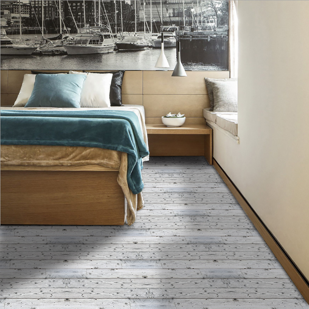 Household PVC Wall Stickers Self-adhesive Floor Tear Off Paste Floor Stickers Waterproof Wear-resistant Moisture Home Decor
