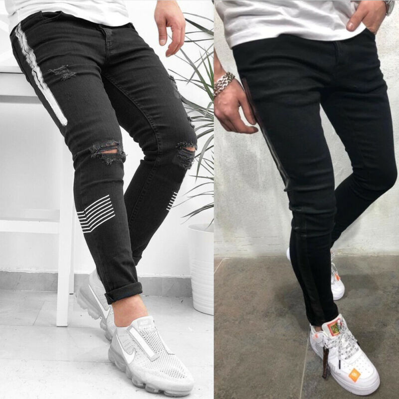 Gothic Vadim 2020 Summer Men Ripped Denim Jean Zipper Skinny Pencil Destroyed Pants Frayed Slim Fit Male Denim Jeans, Black
Gothic Vadim 2020 Summer Men Ripped Denim Jean Zipper Skinny Pencil Destroyed Pants Frayed Slim Fit Male Denim Jeans, Black