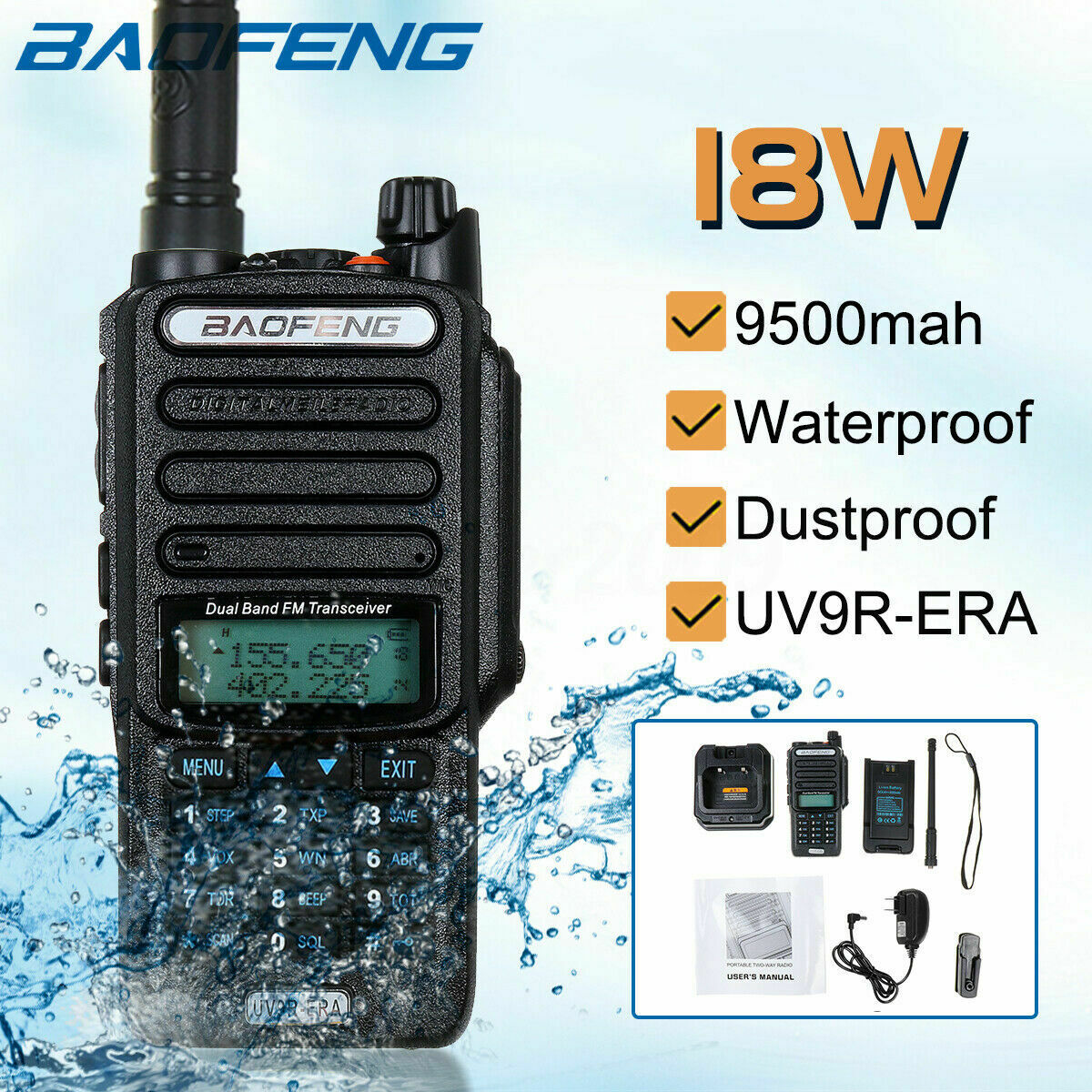 2020 Baofeng UV-9R plus 15w Waterproof Walkie Talkie High Power CB Ham 20KM Long Range UV9R portable Two Way Radio for hunting
2020 Baofeng UV-9R plus 15w Waterproof Walkie Talkie High Power CB Ham 20KM Long Range UV9R portable Two Way Radio for hunting