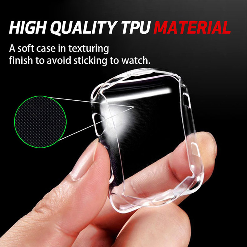 360 Full Body Transparent Clear Soft TPU Front Screen Protector Case For Apple Watch Series 3 2 1 38MM 42MM iWatch 45 44MM 40MM377