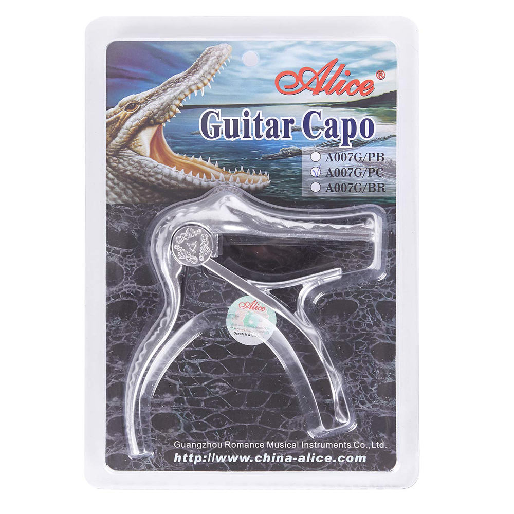 Alice A007G Crocodile Aluminum Alloy Acoustic Folk Guitar Capo Clamp