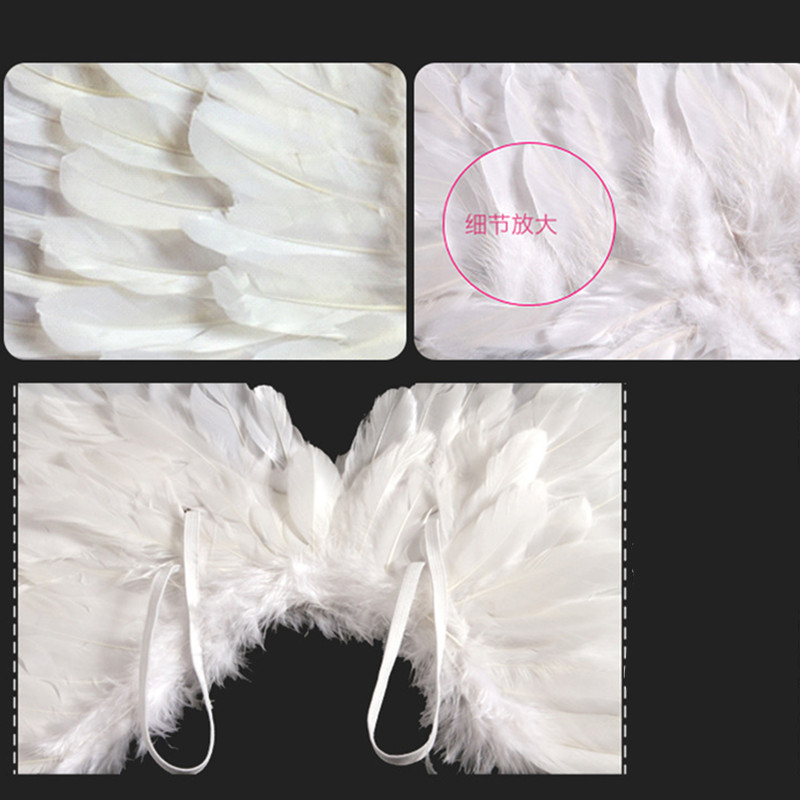 Plus Size Kids Adult Unisex Feathers Angel Wings Halloween Party Cosplay Wedding Costume Props Mardi Gras White Black Drop Ship Wholesale