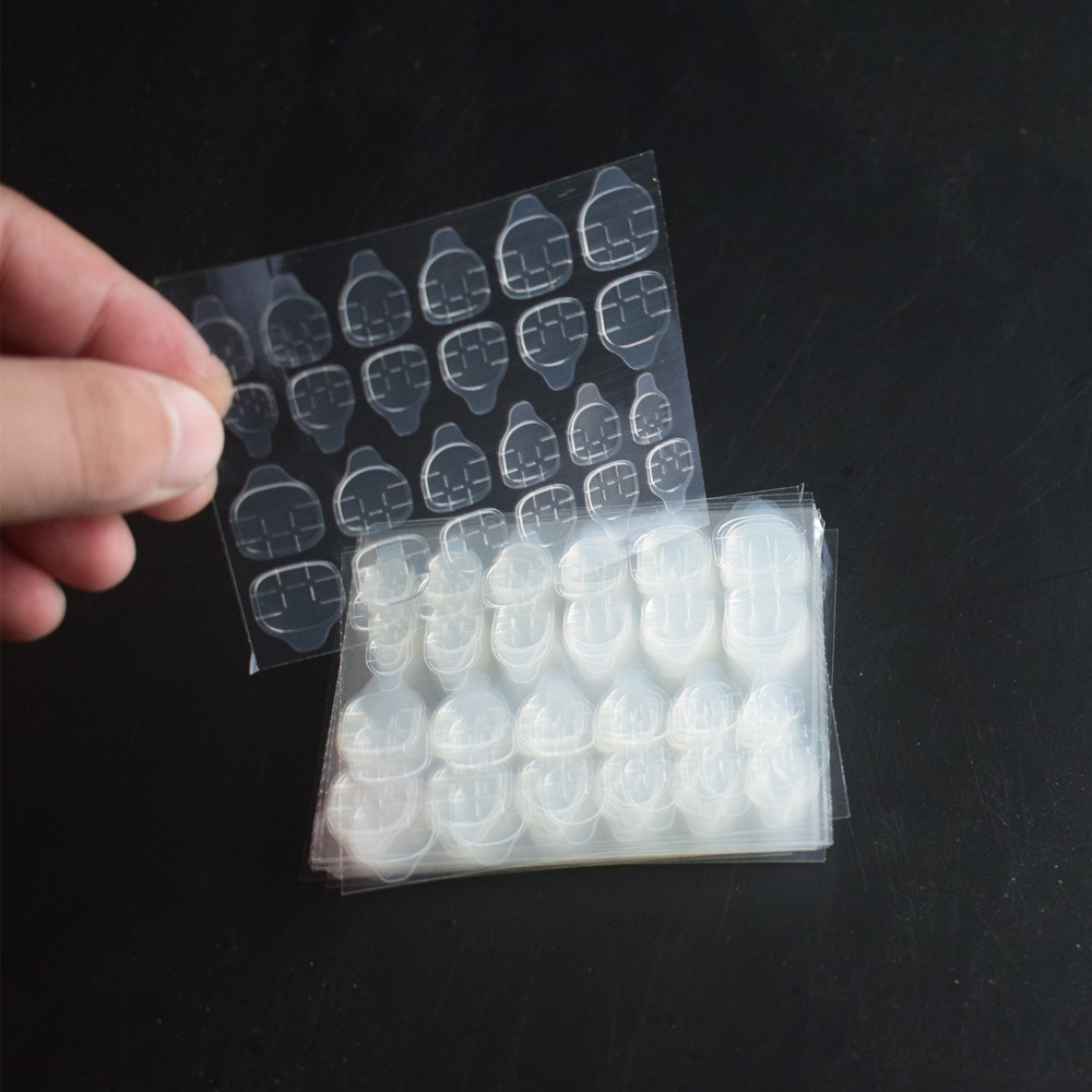 100Sheet Nail Tabs Glue Double Sticker Side Self Flexible Adhesive Stickers On False Art Fingernail Toe Extension Tools1