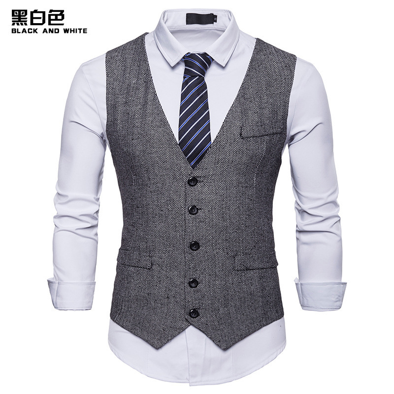 Fashion Suit Formal Dress Vest Colete Masculino Herringbone Gilet Fitness Sleeveless Jacket Wedding Waistcoat Men XXL 220702