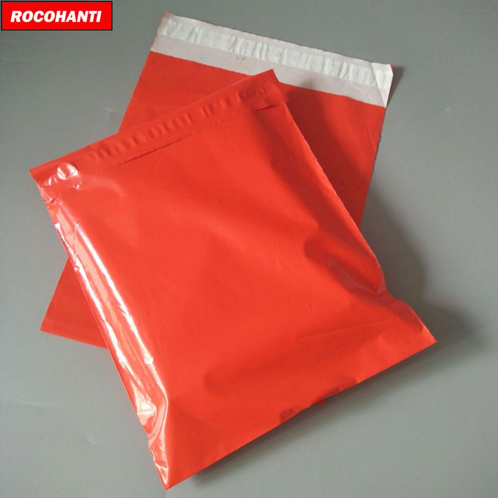 200PCS 10X13 Red Colored Poly Mailers A4 Plastic Mailer Envelope Custom Poly Shipping Bags Polymailer Gift Bag With