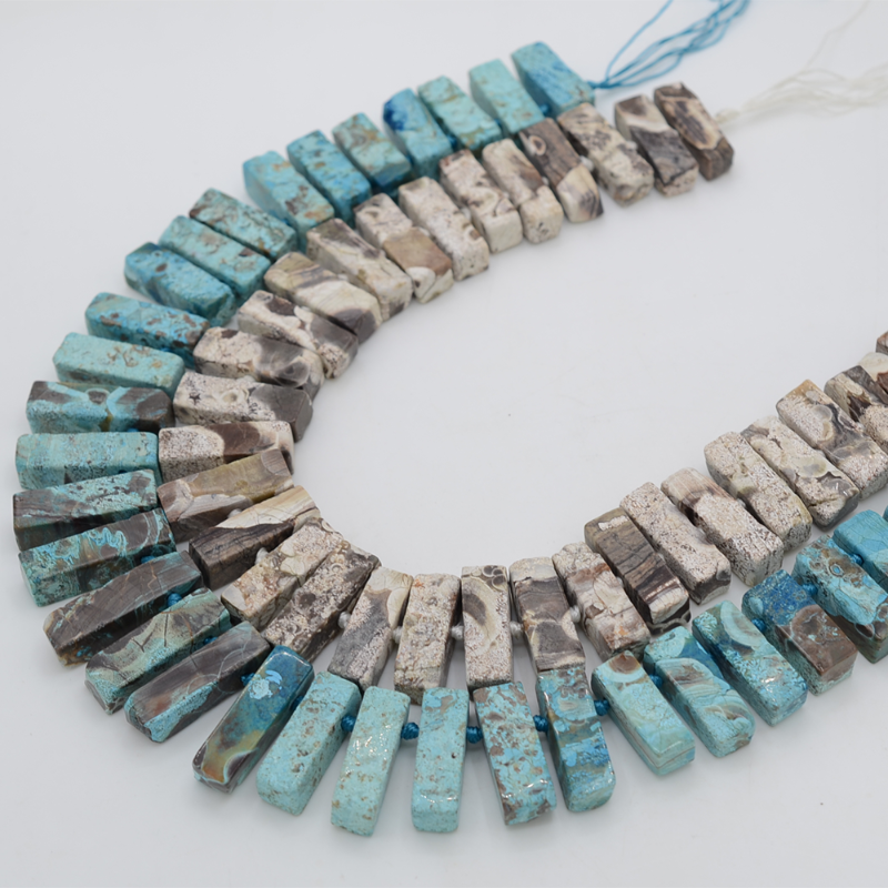 Other Wholesale Rectangle Bead Ocean Stone Jewelry For Making Women DIY