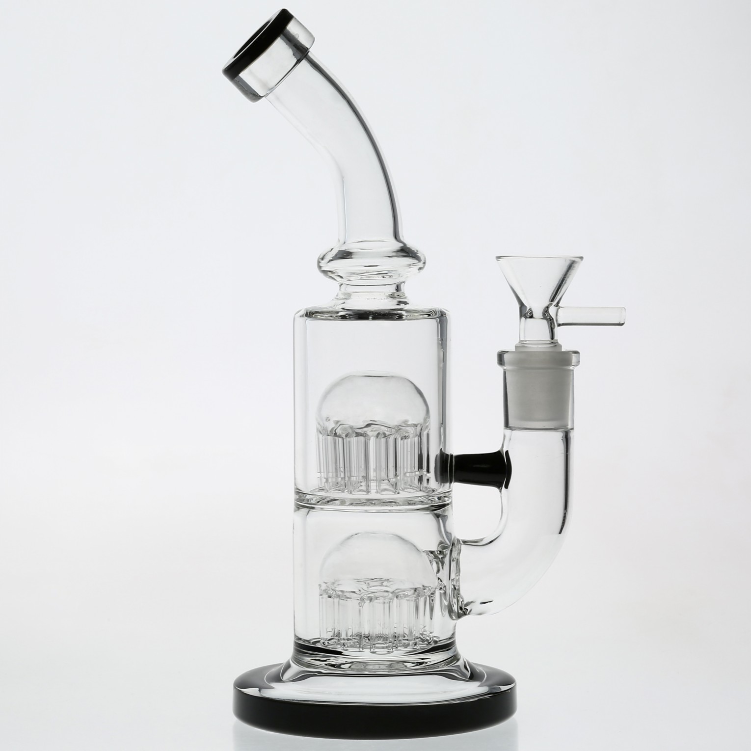 Black color Bong With 2 Layer Tree Percolator Oil Rigs Bent Neck With Splash Guard High female joint
Black color Bong With 2 Layer Tree Percolator Oil Rigs Bent Neck With Splash Guard High female joint