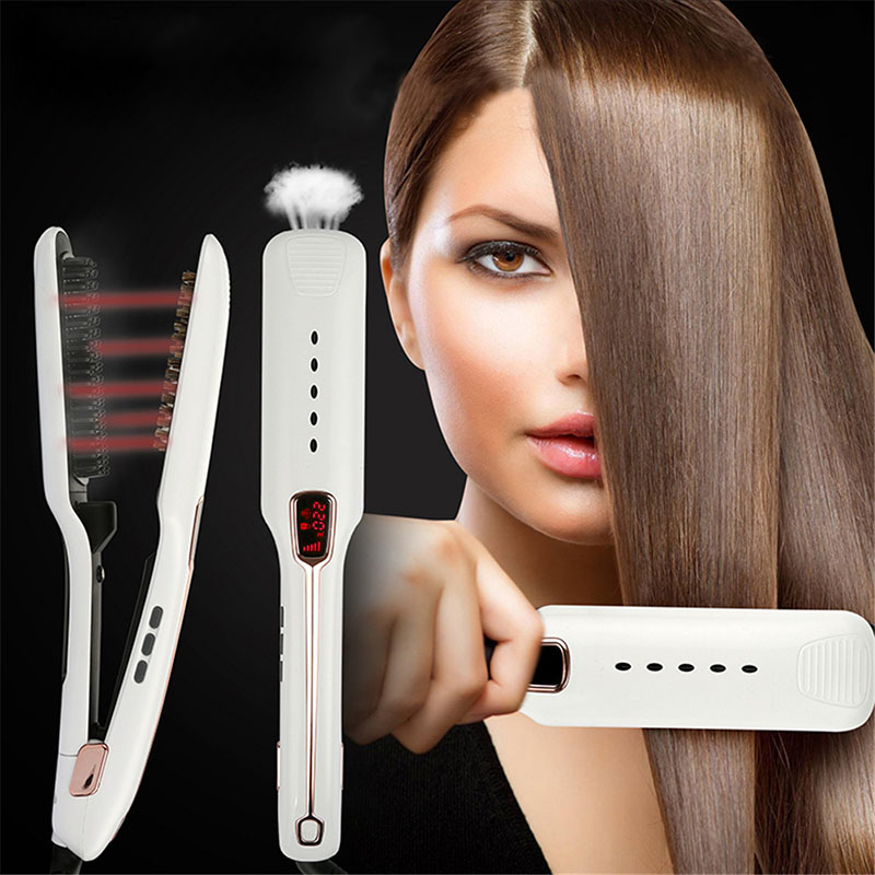 Professional Personalized Steampod Hair Straightening Flat Iron Fast Hair Styling Tools Infrared Steam Straightener Brush
Professional Personalized Steampod Hair Straightening Flat Iron Fast Hair Styling Tools Infrared Steam Straightener Brush