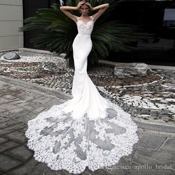 Sexy Beach Vintage Mermaid Dresses Sweetheart Lace Applique Court Train Satin Wedding Dress Bridal Gowns Vestidos De Novia Custom
