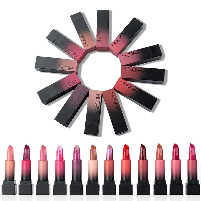 Multi Color Matte Lip Kit Professional 12pcs/set Waterproof Nude Lipstick Moisturizer Long-lasting Sexy Velvet Lipstick