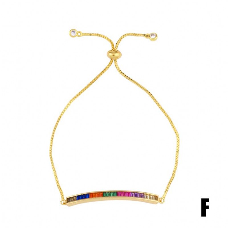 Sterg Sier & Gold Fill 2024 Top Zirconia Lucky Women's Bracelet