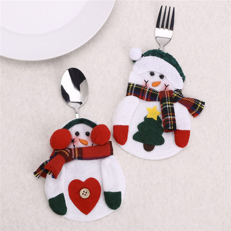 Hot 1Pcs Xmas Snowman Tableware Holder Pocket Dinner Cutlery Bag Party Christmas Table Decoration Cutlery Sets
Hot 1Pcs Xmas Snowman Tableware Holder Pocket Dinner Cutlery Bag Party Christmas Table Decoration Cutlery Sets