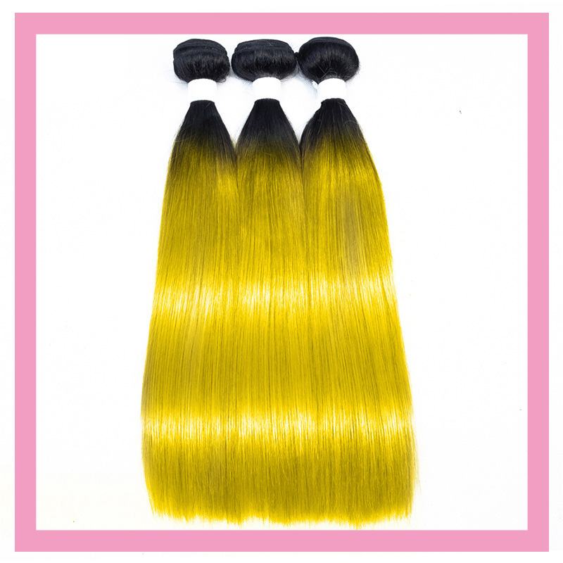 Brazilian 1B Yellow Ombre Color Straight Body Wave 3 Bundles Shine 1B/Yellow Three Pieces Hair Extensions 8-28inch, Black
Brazilian 1B Yellow Ombre Color Straight Body Wave 3 Bundles Shine 1B/Yellow Three Pieces Hair Extensions 8-28inch, Black