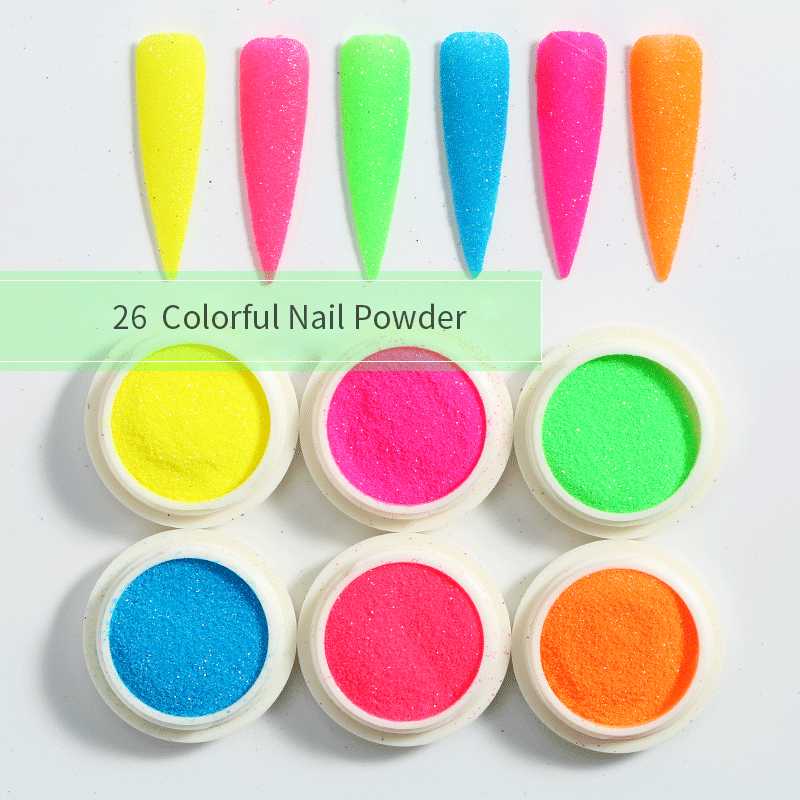6 Boxes/Set Neon Phosphor Nails Powder Glitter Holographics Powder Polish Flakes Chrome Pigment Dust Nail Art Decoration
6 Boxes/Set Neon Phosphor Nails Powder Glitter Holographics Powder Polish Flakes Chrome Pigment Dust Nail Art Decoration