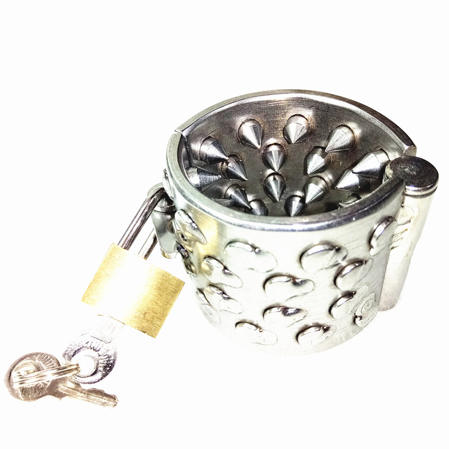 Cockrings Mikes Spike Cock Ring Poids sur la civière de balle Dispositif de torture des testicules BDSM Équipement de bondage Jouets pour adultes