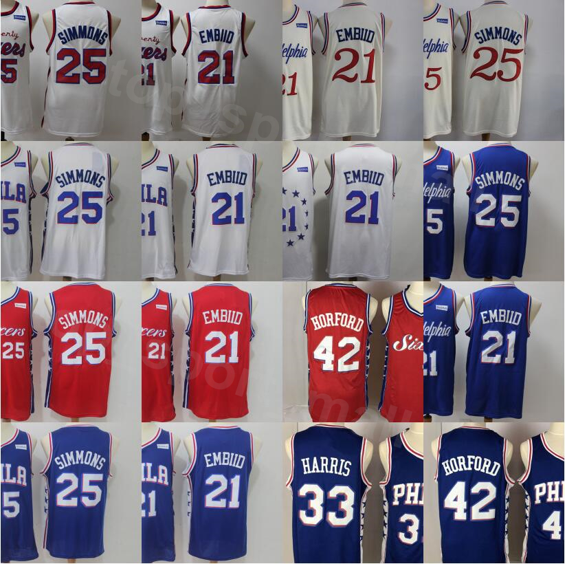 Men Basketball Joel Embiid Jersey 21 Ben Simmons 25 Al Horford 42 Tobias Harris 33 Team Color Blue WHite Red Beige High/Top, 21 blue
Men Basketball Joel Embiid Jersey 21 Ben Simmons 25 Al Horford 42 Tobias Harris 33 Team Color Blue WHite Red Beige High/Top, 21 blue