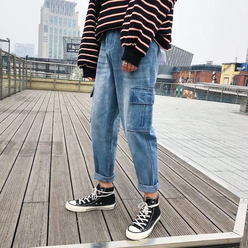 spring Autumn 2020 brand high-quality Denim jeans men straight loose youth wild wide leg overalls teenagers jeans, Blue
spring Autumn 2020 brand high-quality Denim jeans men straight loose youth wild wide leg overalls teenagers jeans, Blue