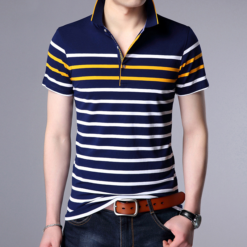 2019 Men Polo Shirt Short Sleeve Striped Polos Male Shirt Tops&Tees Clothing Men Camisas, Yellow
2019 Men Polo Shirt Short Sleeve Striped Polos Male Shirt Tops&Tees Clothing Men Camisas, Yellow