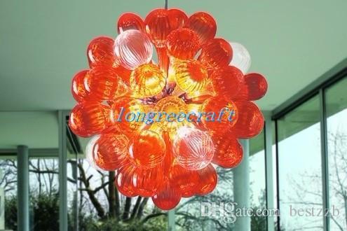 Free Shipping Mouth Blown 110v/120v LED Bulbs Interior Mini Bedroom New Deco Cheap Glass Ball Chandelier
