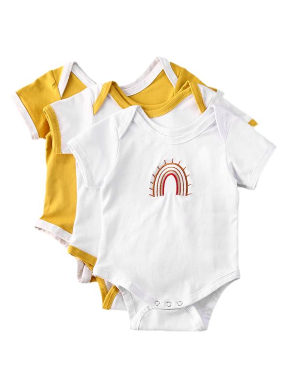 2020 Baby Summer Clothing Newborn Infant Baby Girls Embroidery Rainbow Jumpsuits Short Sleeve Bodysuits Playsuits
2020 Baby Summer Clothing Newborn Infant Baby Girls Embroidery Rainbow Jumpsuits Short Sleeve Bodysuits Playsuits