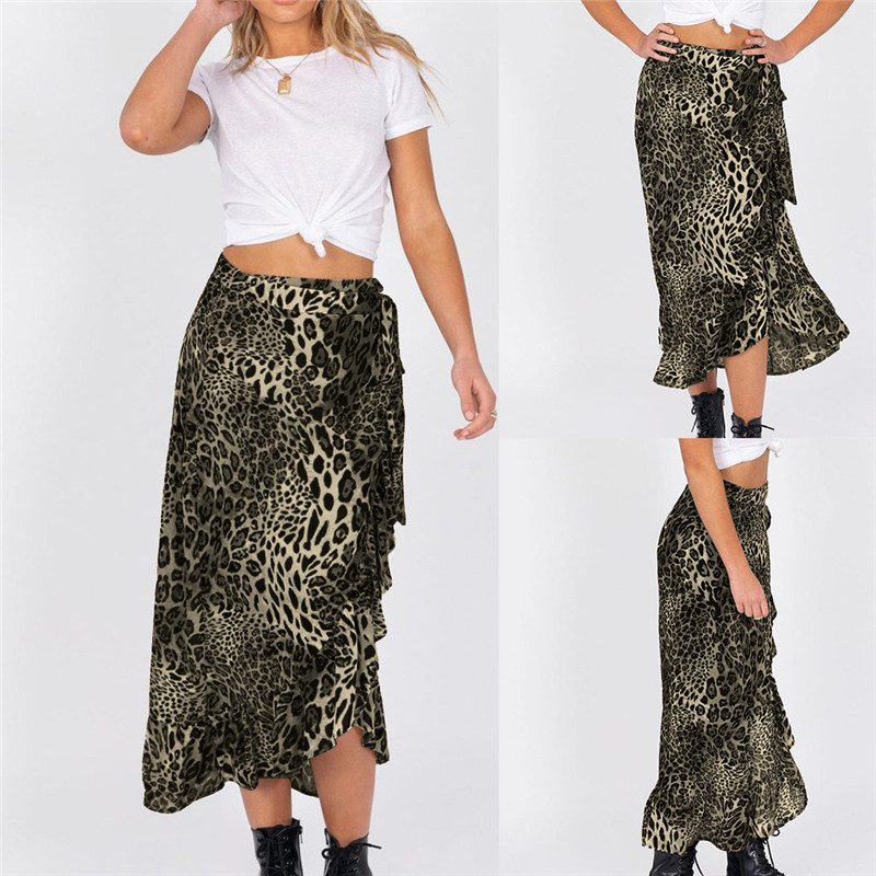 Multicolors 2020 Summer Skirts Fashion Women Leopard Print Elastic Waist Bandage Ruffles Hem Casual Skirt Maxi Long Skirts @C, Green
Multicolors 2020 Summer Skirts Fashion Women Leopard Print Elastic Waist Bandage Ruffles Hem Casual Skirt Maxi Long Skirts @C, Green