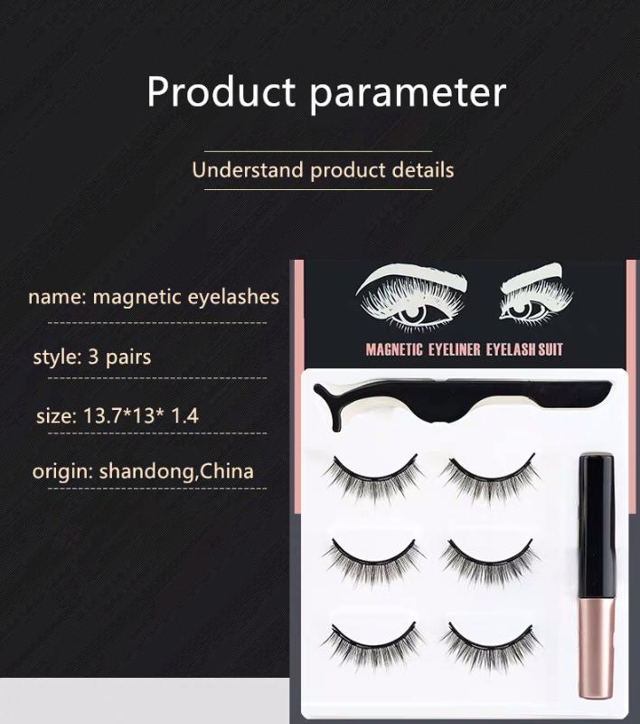 3 Pairs 5 Magnetic Eyelashs set Magnet Liquid Eyeliner& Magnetic Lashes & Tweezer Set Waterproof Long Lasting Eyelash Extension
3 Pairs 5 Magnetic Eyelashs set Magnet Liquid Eyeliner& Magnetic Lashes & Tweezer Set Waterproof Long Lasting Eyelash Extension