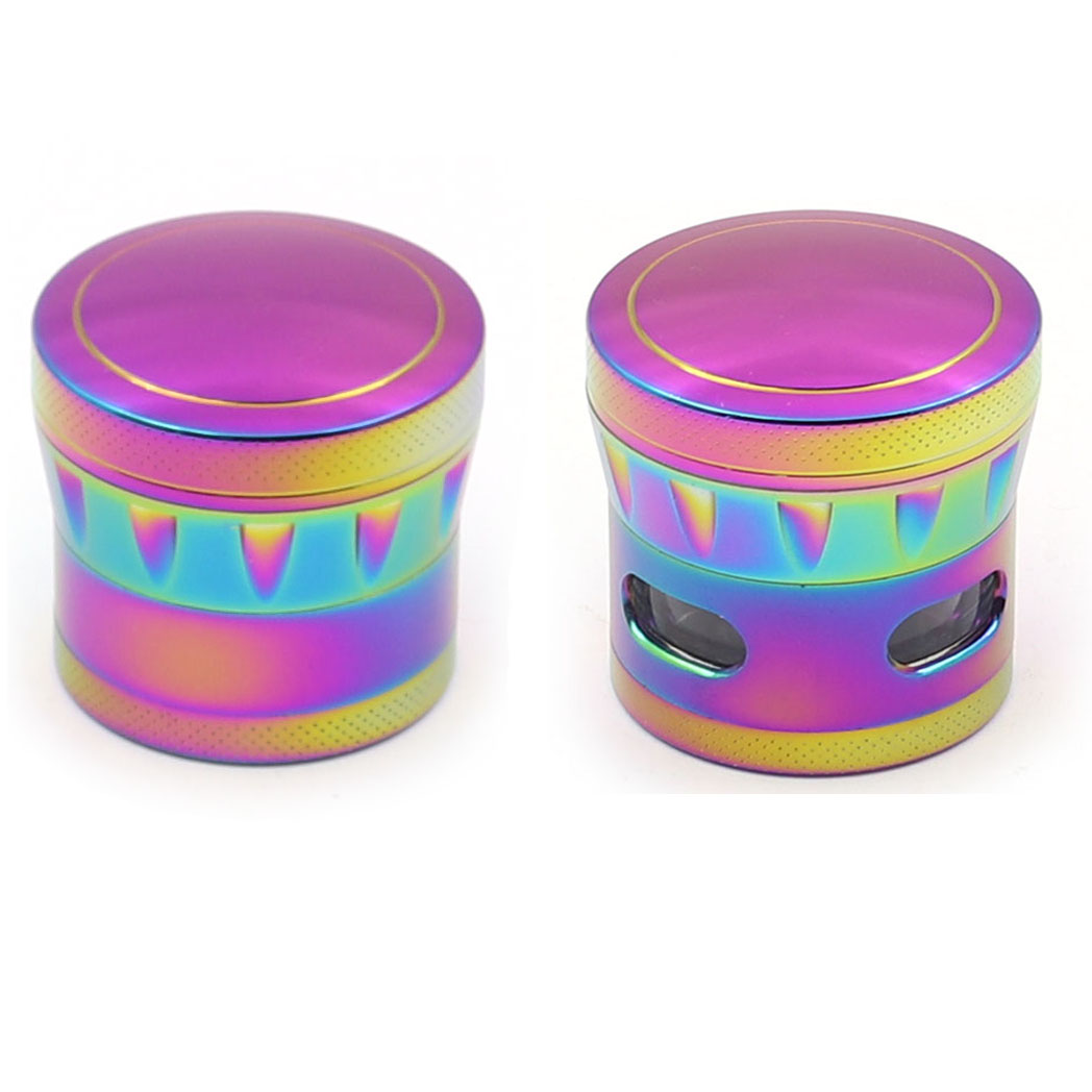 Rainbow Drum Grinders Tobacco Grinder 4 Parts 43mm Diameter Grinder Herb Spice Crusher Zinc Alloy Grinders
Rainbow Drum Grinders Tobacco Grinder 4 Parts 43mm Diameter Grinder Herb Spice Crusher Zinc Alloy Grinders