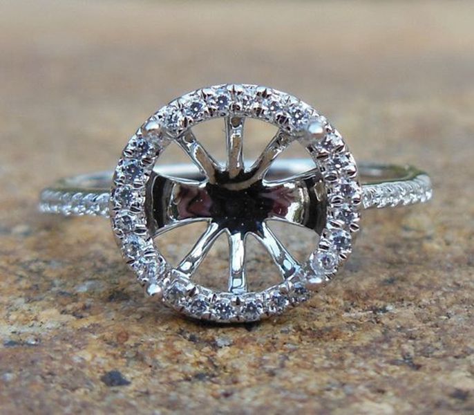 Solid 14K White Gol… - image