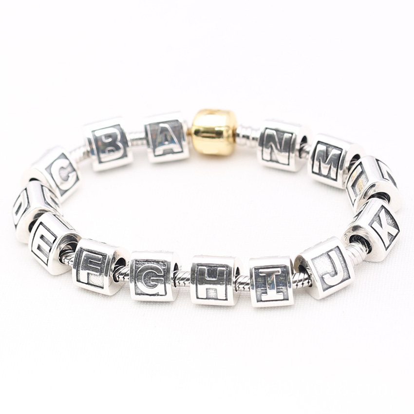 Loose beads Fits for Pandora Bracelet & necklace 100% authentic 925 sterling silver beads DIY charms letter Original jewelry wholesale, Black
Loose beads Fits for Pandora Bracelet & necklace 100% authentic 925 sterling silver beads DIY charms letter Original jewelry wholesale, Black