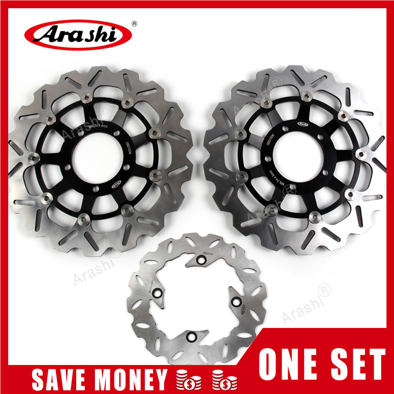 

Arashi 1 Set 310 / 220 mm CNC Front Rear Brake Discs Rotors For Street Triple 675 2007 2008 2009 2010 2011 201 2012