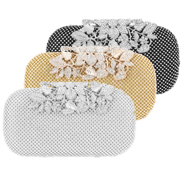 DHL 20pcs Diomand Evening Bag Women Clutch Bag Crystal Beading Bridal leaf Hasp Wedding Party Bags CrossBody Handbags, Black
DHL 20pcs Diomand Evening Bag Women Clutch Bag Crystal Beading Bridal leaf Hasp Wedding Party Bags CrossBody Handbags, Black