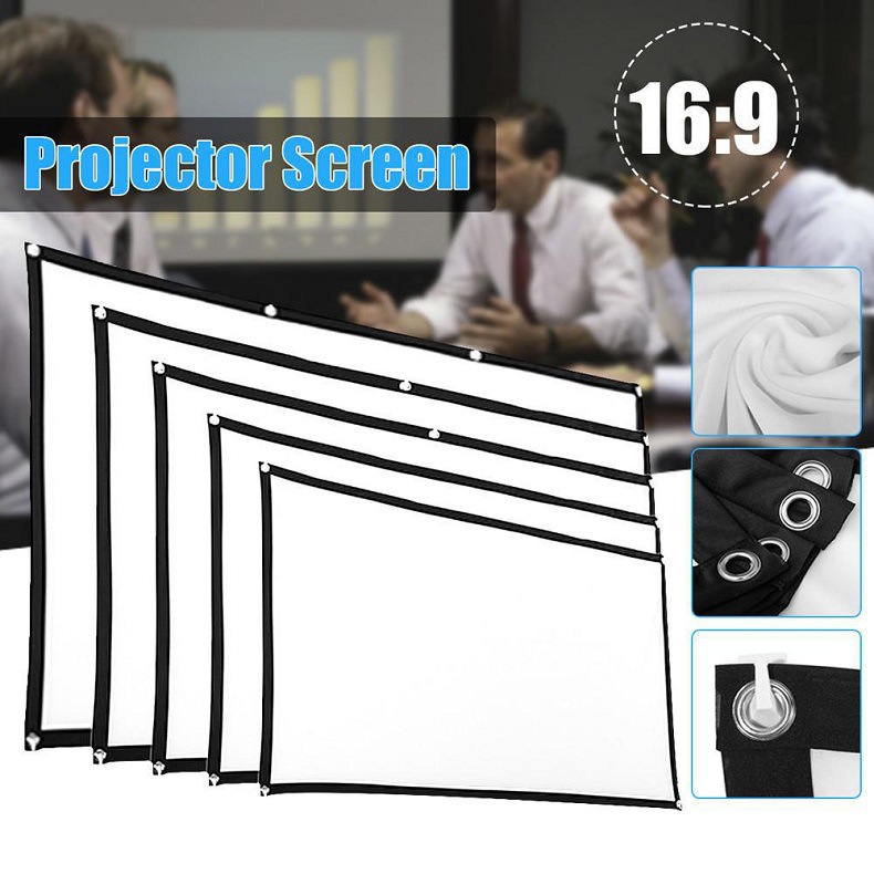 60/72/84/100/120/150 Inch Portable 16:9 Projector White Projection Screen Hologram TV Home Cinema Smart Film Audio-Visual Screen
60/72/84/100/120/150 Inch Portable 16:9 Projector White Projection Screen Hologram TV Home Cinema Smart Film Audio-Visual Screen