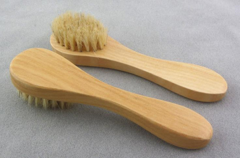 Wood Face Brush Nature Soft Bristles Facial Cleansing Massage Face Care clean Brush F1842