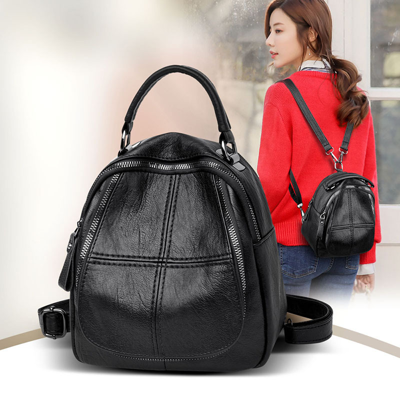 Small backpack female 2020 new street trend mini ladies multifunctional backpack Korean style mini women, Black
Small backpack female 2020 new street trend mini ladies multifunctional backpack Korean style mini women, Black