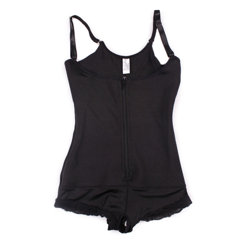 Hook & Eye Zipper Closure Woman Rubber Latex Tummy Waist Trainer Sexy Vest Corsets and Bustiers Fajas Butt Lifter Slimming Shapewear Black