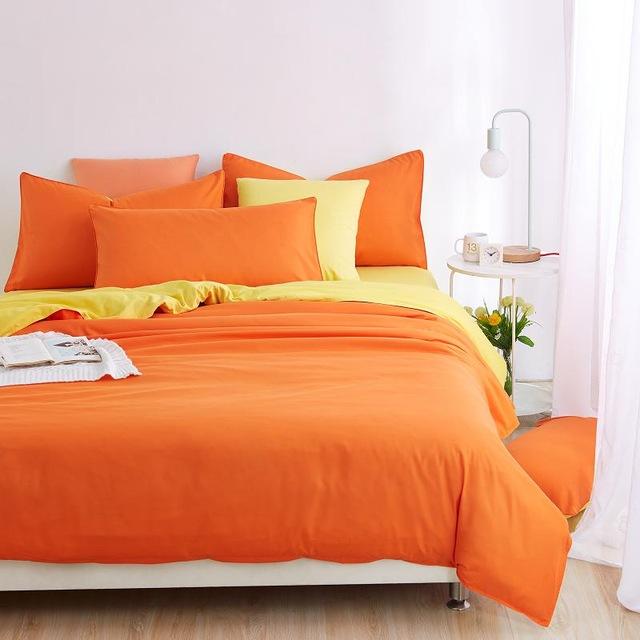 Bedding Sets Simple Color Lake Blue Striped Bed Sheet Duver Quilt Cover Pillowcase Soft Silver Gray King Queen Full Twin