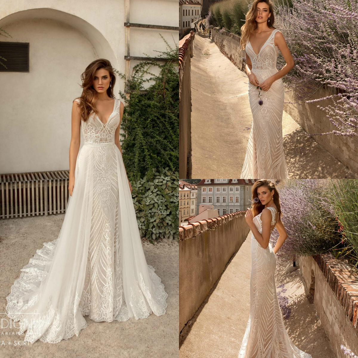 2020 Elie Saab Mermaid Wedding Dresses With Detachable Train Sweep Train V Neck Plus Size Beach Wedding Dress Customize Robes De Mariée, Gold
2020 Elie Saab Mermaid Wedding Dresses With Detachable Train Sweep Train V Neck Plus Size Beach Wedding Dress Customize Robes De Mariée, Gold