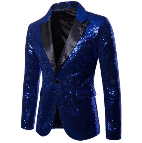 Fashion Shiny Men Stylish Suit Blazer Jacket One Button Stage Perform Blazer Party Club Singer Squin One Jacket Only, Custom made
Fashion Shiny Men Stylish Suit Blazer Jacket One Button Stage Perform Blazer Party Club Singer Squin One Jacket Only, Custom made