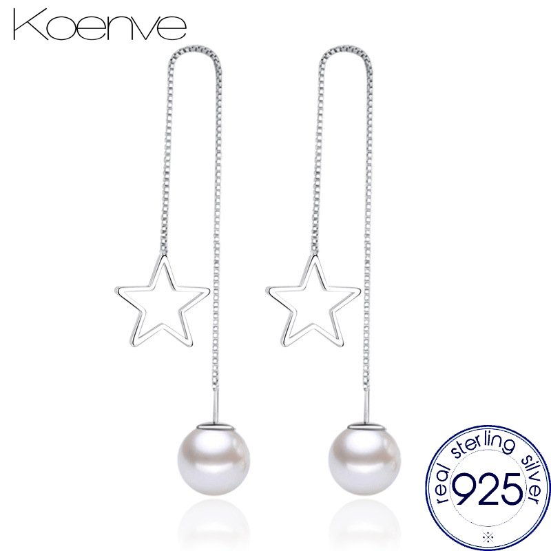 4 Styles KOENVE 925 Sterling Silver Women Earrings Natural Freshwater Pearl Ear Line Geometric Ladies Female Earring Jewelry
4 Styles KOENVE 925 Sterling Silver Women Earrings Natural Freshwater Pearl Ear Line Geometric Ladies Female Earring Jewelry
