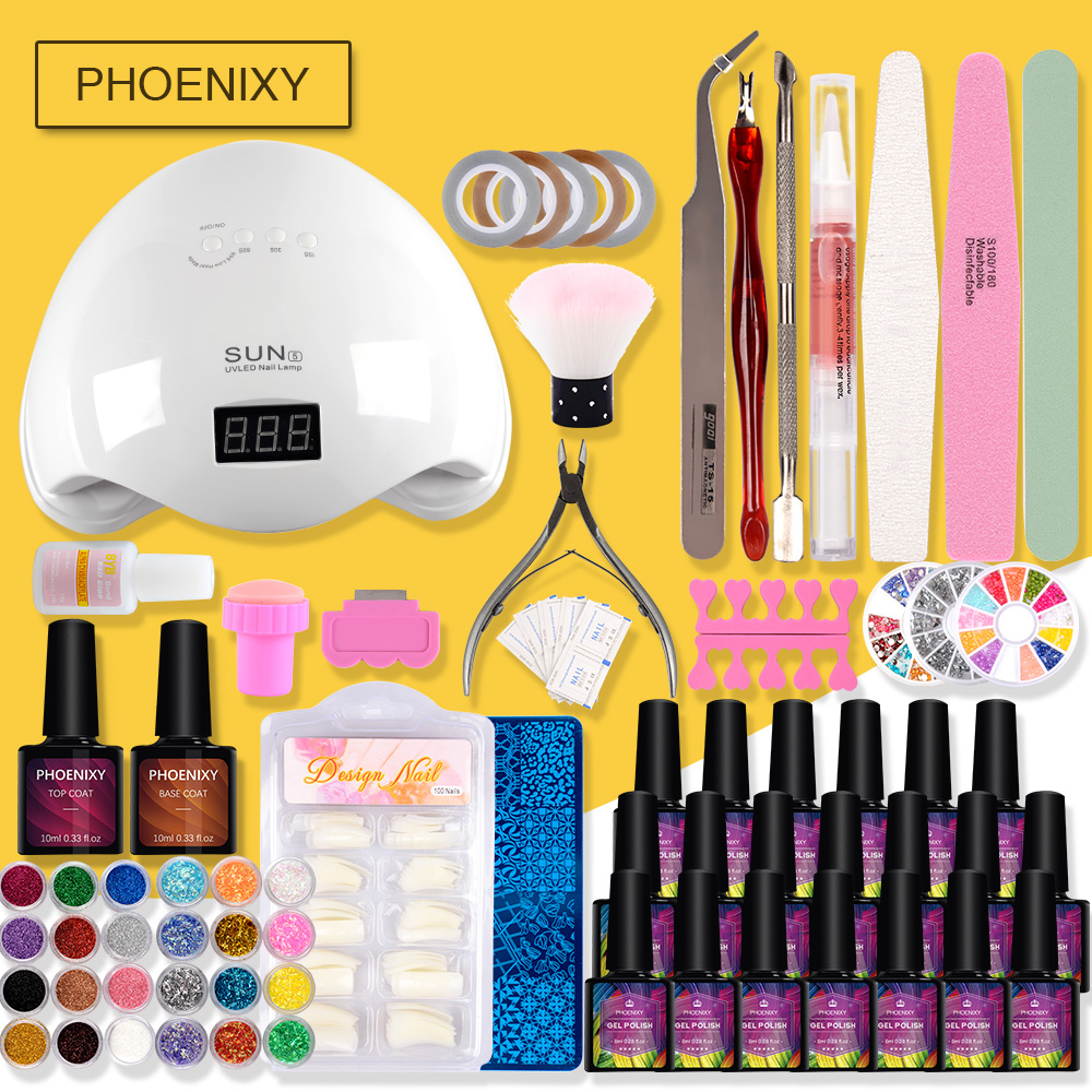 Manicure Set Nail Gel Polish Set For Manicure Gel Varnish Poly Builder Nail Art Kit 48W UV Lamp Dryer Extension Tools
Manicure Set Nail Gel Polish Set For Manicure Gel Varnish Poly Builder Nail Art Kit 48W UV Lamp Dryer Extension Tools