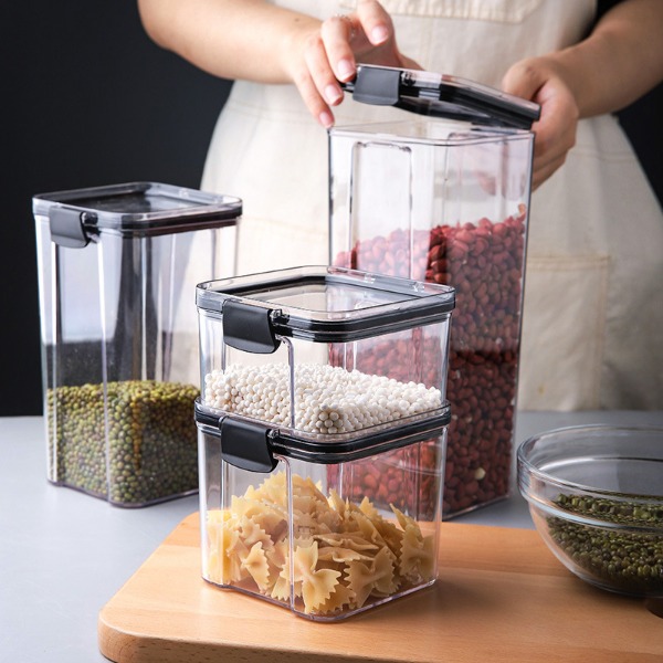 460-1800ml Storage Bottle Container Coarse Cereals Grains Jar Cover Bottle Fresh Pot Kitchen Storage Jars Sealing Box
460-1800ml Storage Bottle Container Coarse Cereals Grains Jar Cover Bottle Fresh Pot Kitchen Storage Jars Sealing Box