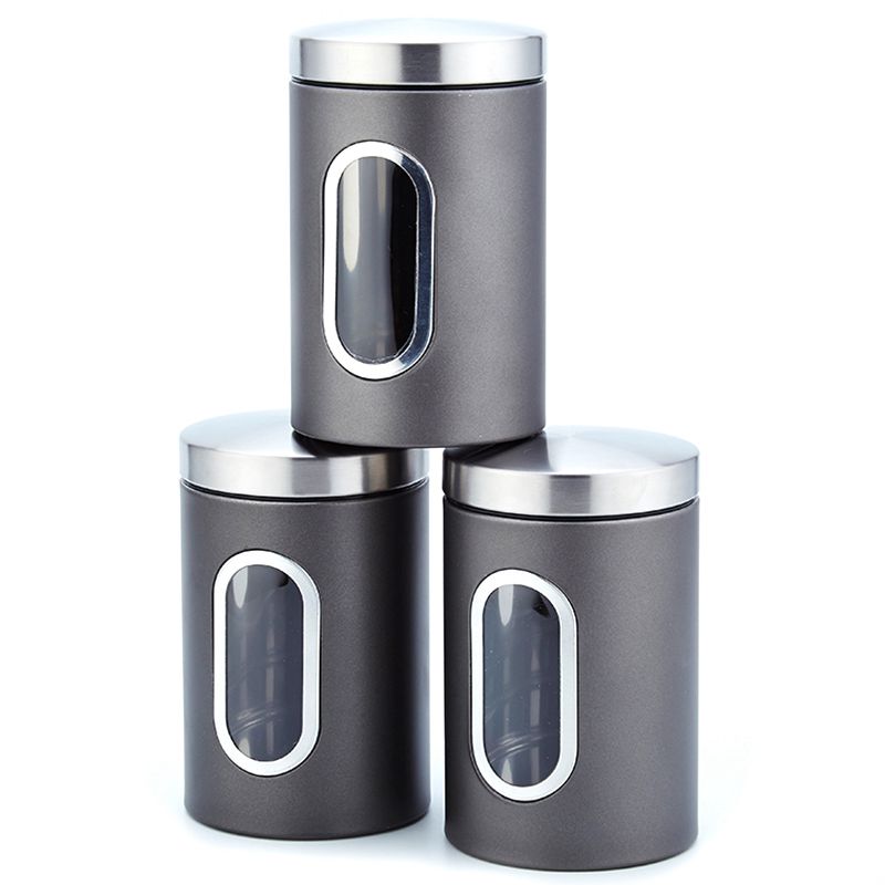 3Pcs 11X16.5Cm Stainless Steel Storage Tank High-Grade Fresh-Keeping Sealed Coffee Canisters Storage Box Creatives Home Gift
3Pcs 11X16.5Cm Stainless Steel Storage Tank High-Grade Fresh-Keeping Sealed Coffee Canisters Storage Box Creatives Home Gift