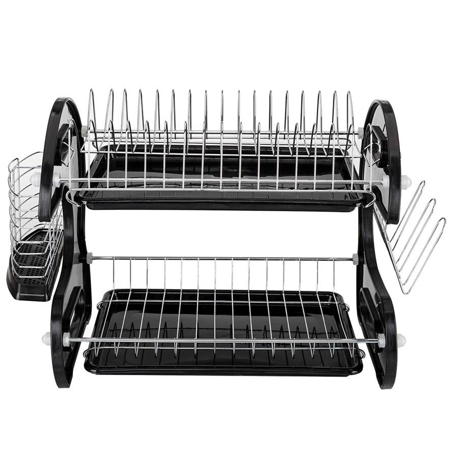 Large Capacity 2 Tier Dish Drainer Upgraded Drying Rack Kitchen Storage Stainless Steel Spoons Collection Shelf Black US Stock
Large Capacity 2 Tier Dish Drainer Upgraded Drying Rack Kitchen Storage Stainless Steel Spoons Collection Shelf Black US Stock
