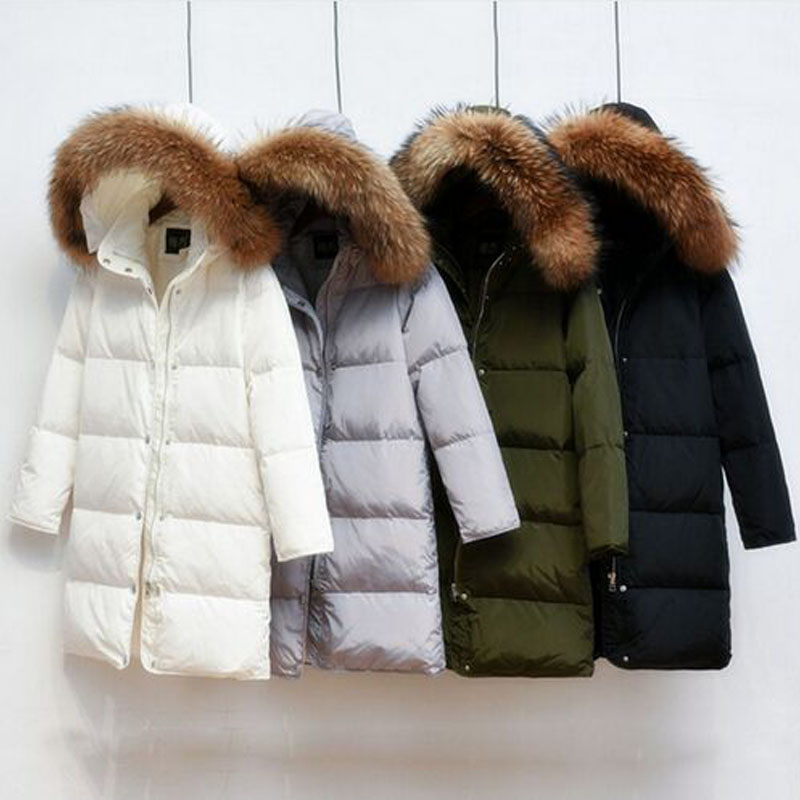 Winter Jacket Women Coat With Real Natural Raccoon Fur 90% White Duck Down Jacket Warm Women Coat High Quality Parkas, Black
Winter Jacket Women Coat With Real Natural Raccoon Fur 90% White Duck Down Jacket Warm Women Coat High Quality Parkas, Black