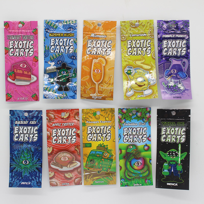 EXOTIC CARTS E-cigarette Bag Nebulizer Chuckles Medibles Infused Candy Edibles Packaging Mylar Smell Proof
EXOTIC CARTS E-cigarette Bag Nebulizer Chuckles Medibles Infused Candy Edibles Packaging Mylar Smell Proof