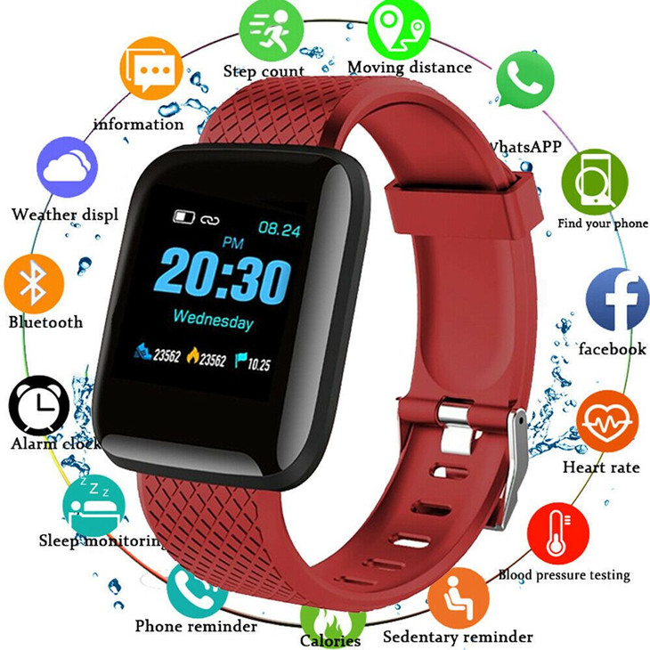 116 Plus ID116 D13 Heart Rate Watch Wristband Sports Watches Smart Band Waterproof Smartwatch Android With retail packaging free shipping free shippin
