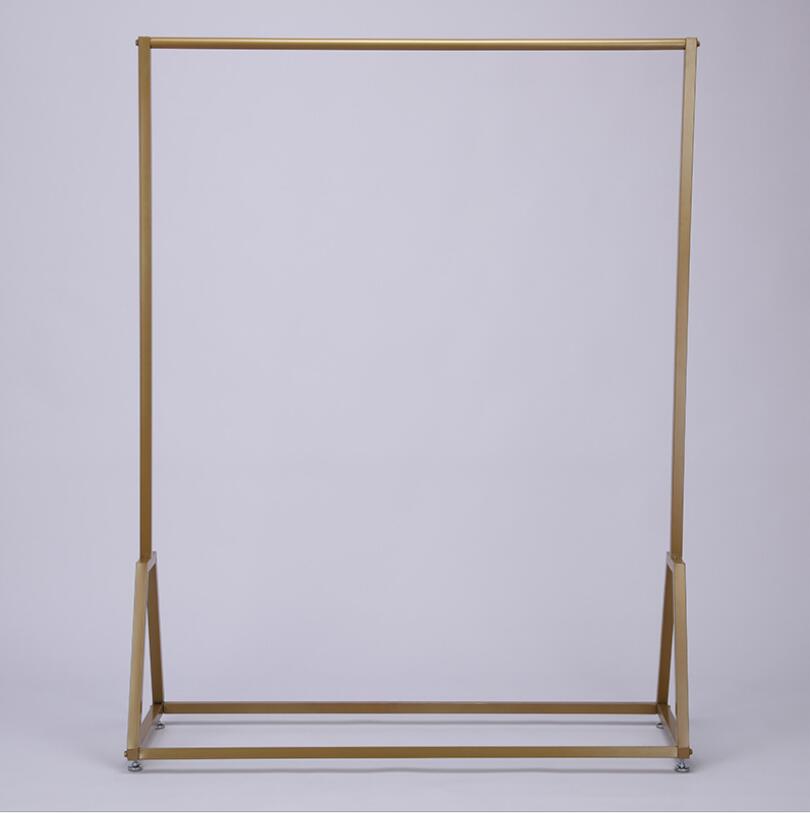 Clothing store display racks Bedroom Furniture gold floor type Clothes rack decoration of women's cloth shop shelf
